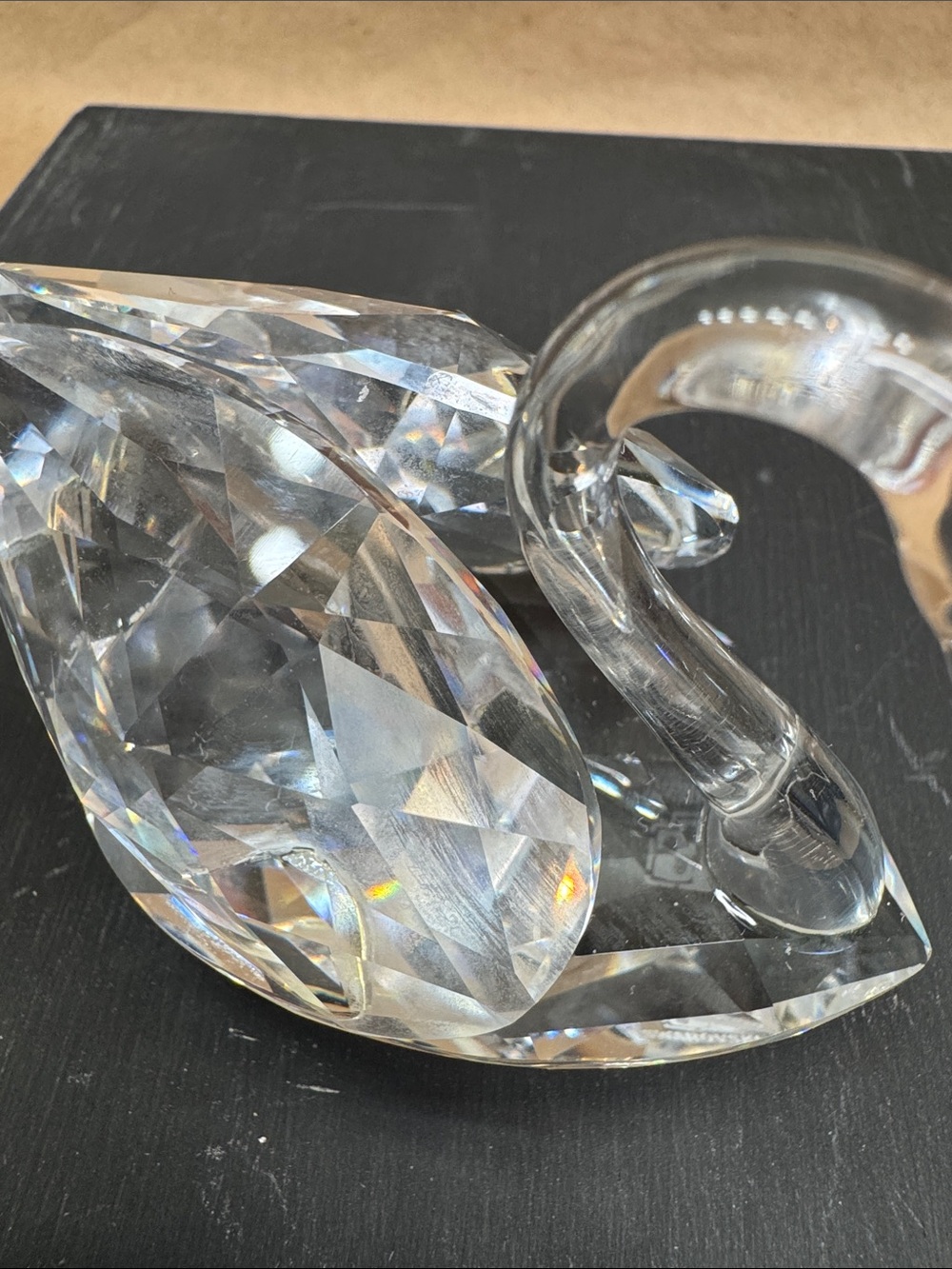 Swarovski Crystal Swan Figurines Clear Glass Set of Three - Picture 15 of 16